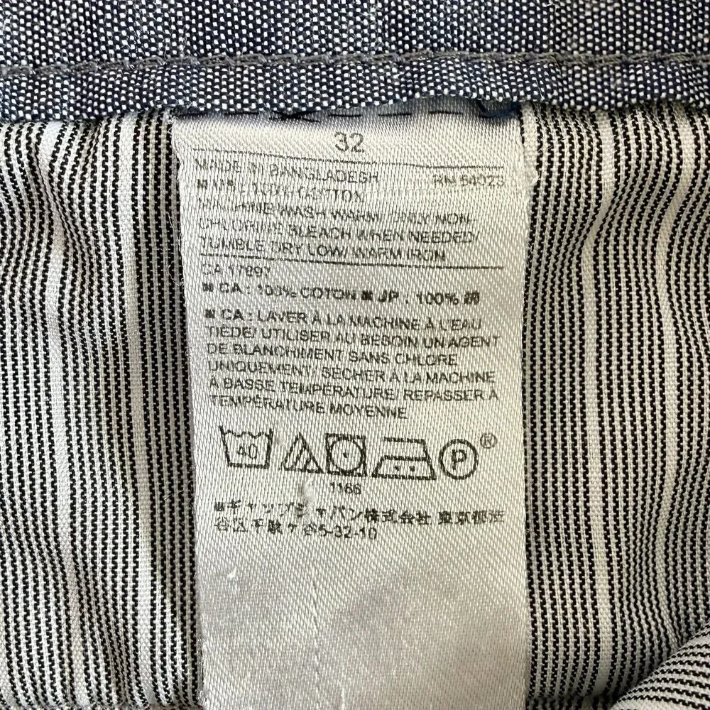 BANANA REPUBLIC Mens Sz 32 VNTG Flat Front Aiden Shorts Blue Heather Preppy Y2K